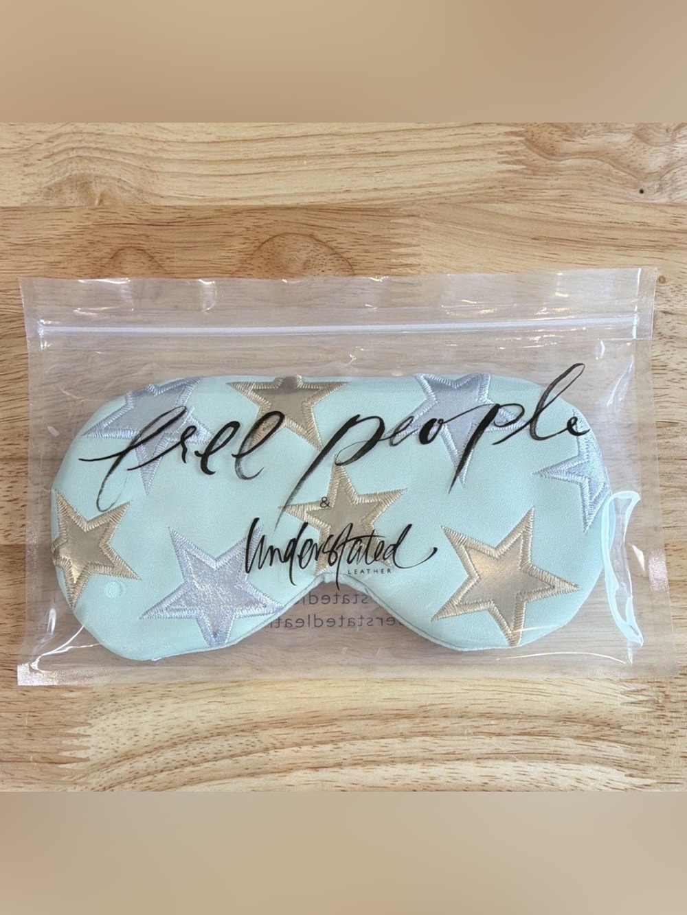 Free People Understated Leather Starry Eyed Mint Green Cooling Sleep Mask New